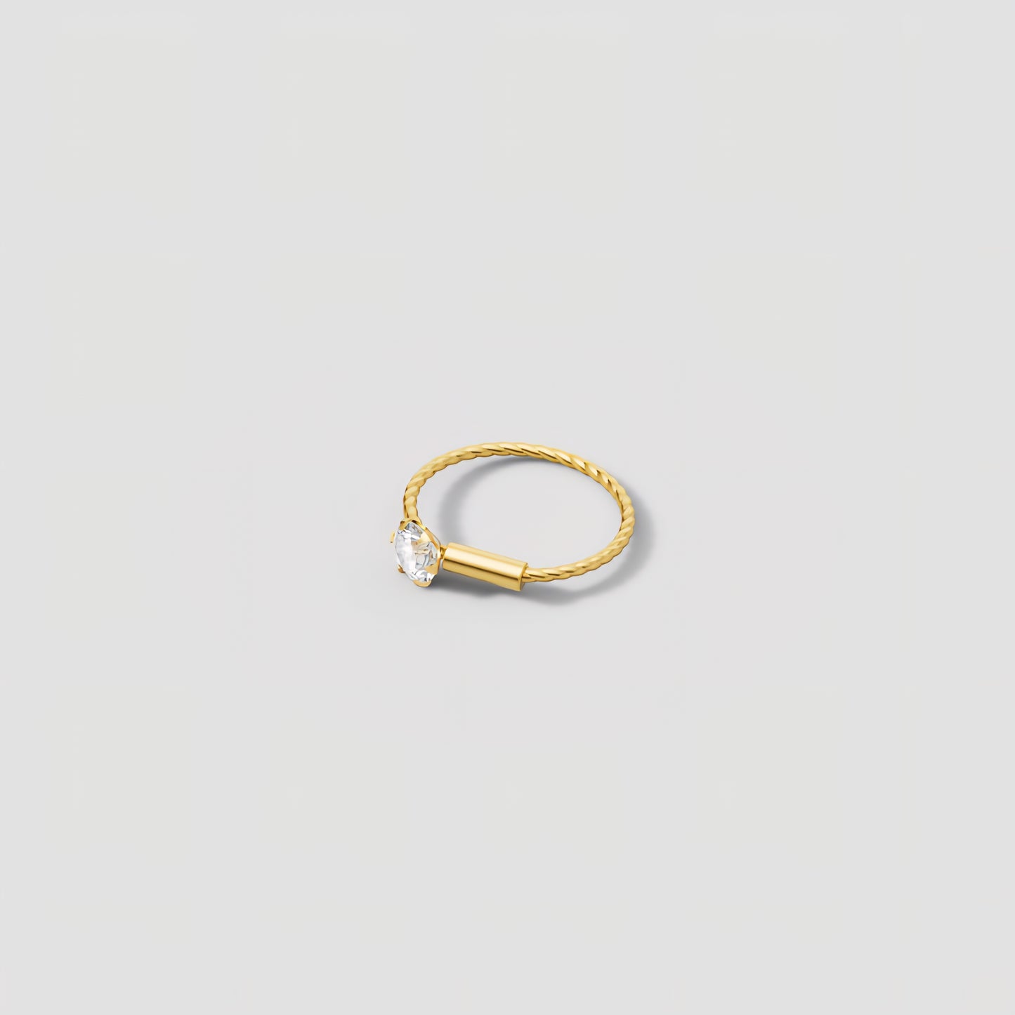 Nose Ring twisted (with single stone)