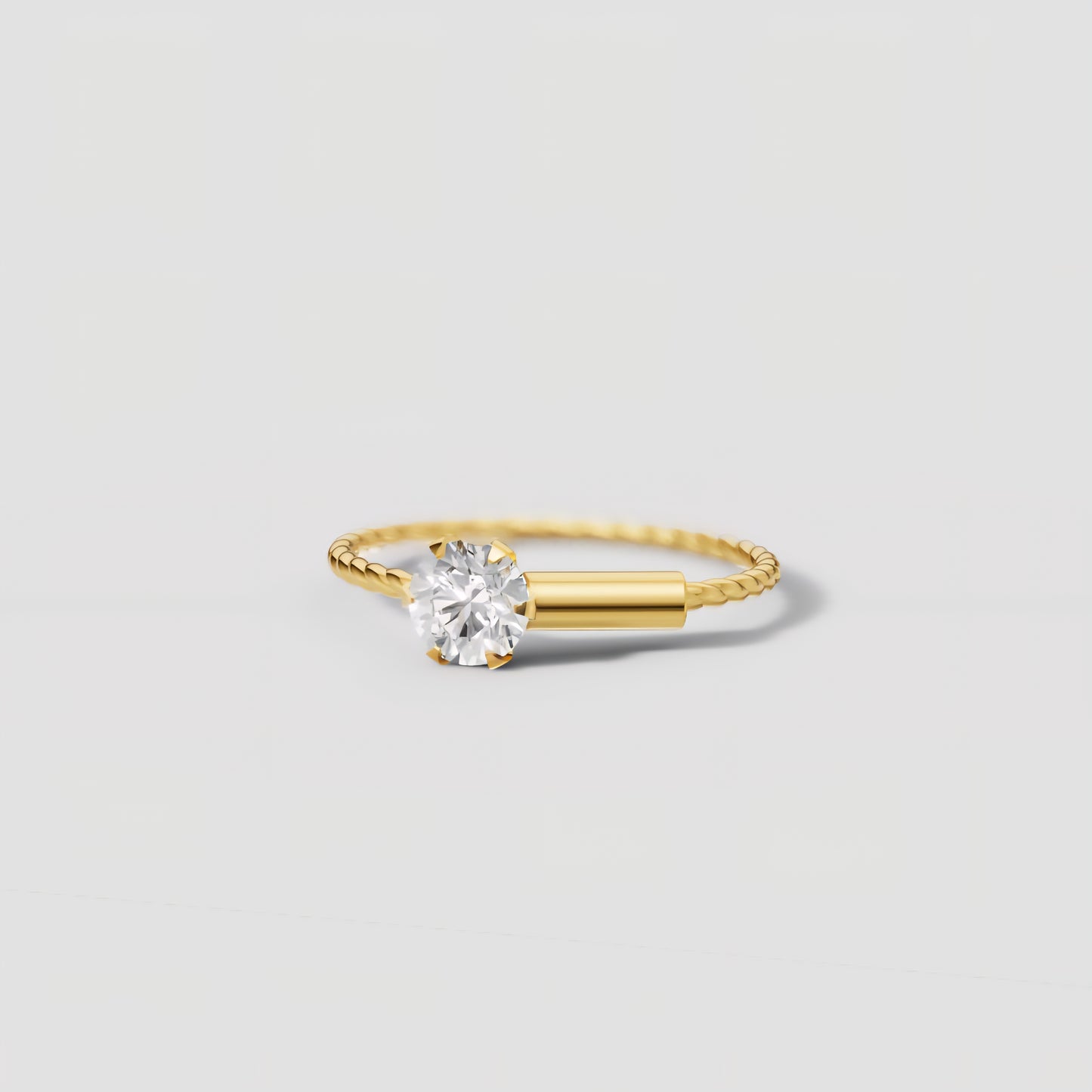 Nose Ring twisted (with single stone)