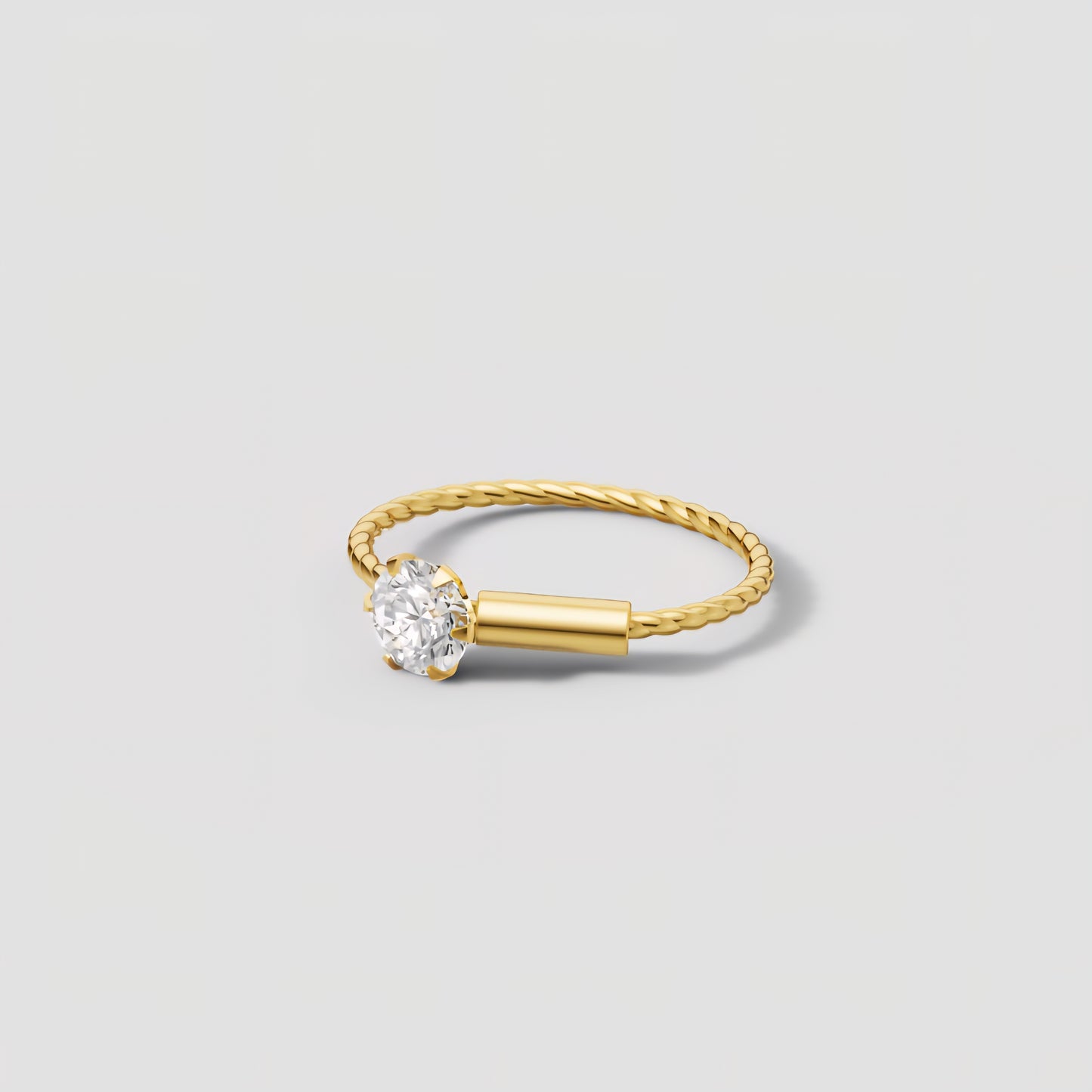 Nose Ring twisted (with single stone)