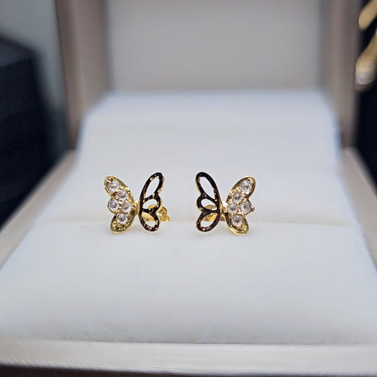 Butterfly Ear studs 21.ct