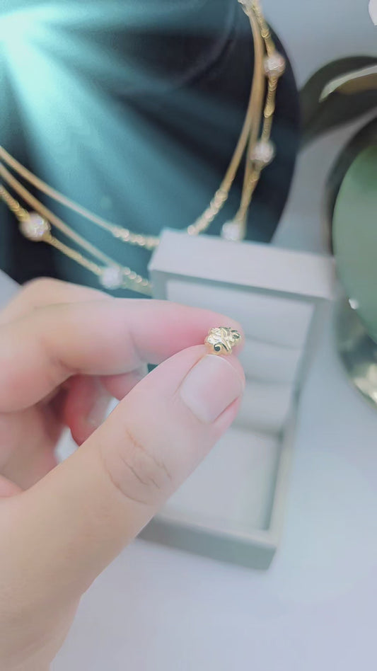 Earstuds 21 ct gold